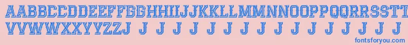 AlterdecoJackrunner Font – Blue Fonts on Pink Background