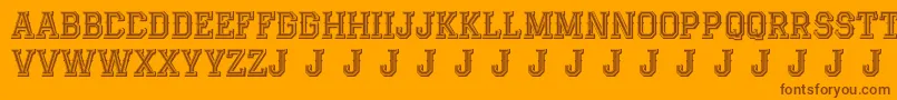 AlterdecoJackrunner Font – Brown Fonts on Orange Background