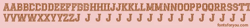 AlterdecoJackrunner Font – Brown Fonts on Pink Background