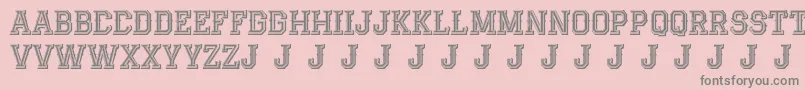 Fonte AlterdecoJackrunner – fontes cinzas em um fundo rosa