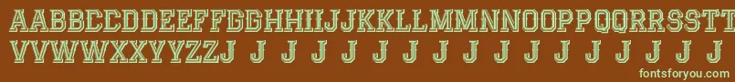 AlterdecoJackrunner Font – Green Fonts on Brown Background