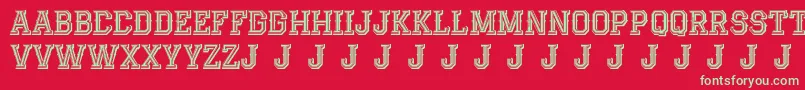 AlterdecoJackrunner Font – Green Fonts on Red Background