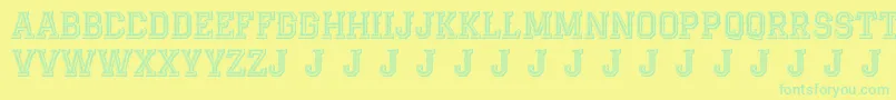 AlterdecoJackrunner Font – Green Fonts on Yellow Background