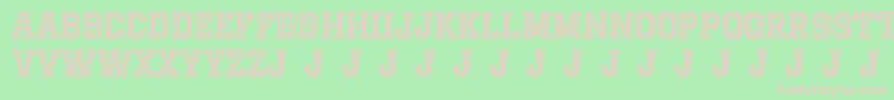 AlterdecoJackrunner Font – Pink Fonts on Green Background