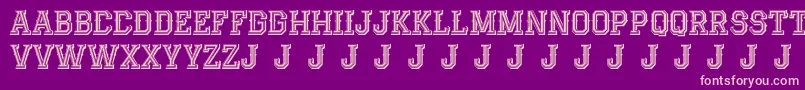 AlterdecoJackrunner Font – Pink Fonts on Purple Background