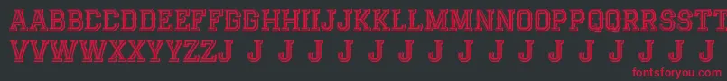 AlterdecoJackrunner Font – Red Fonts on Black Background