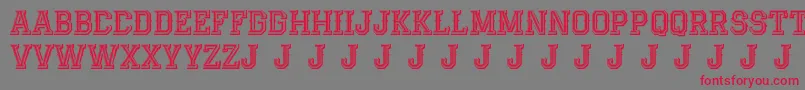 AlterdecoJackrunner Font – Red Fonts on Gray Background