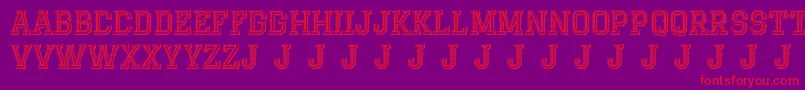 AlterdecoJackrunner Font – Red Fonts on Purple Background