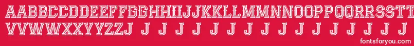 AlterdecoJackrunner Font – White Fonts on Red Background