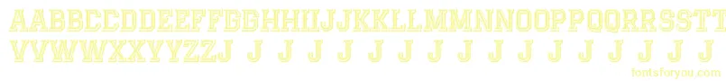 AlterdecoJackrunner Font – Yellow Fonts on White Background