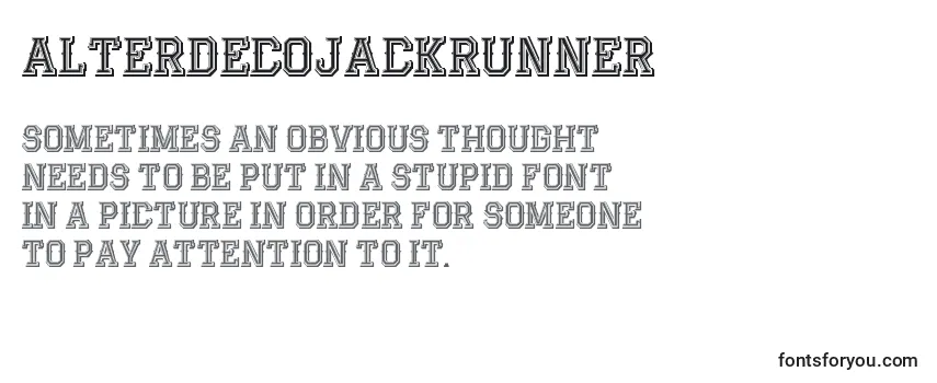 Review of the AlterdecoJackrunner Font