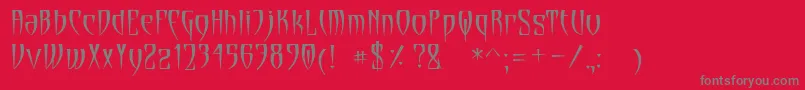 Cryptik Font – Gray Fonts on Red Background