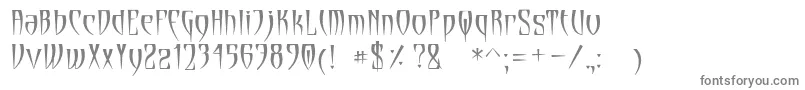 フォントCryptik – 白い背景に灰色の文字