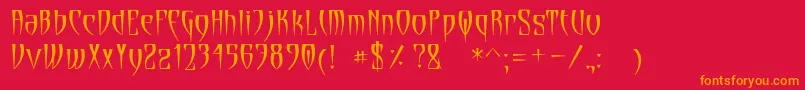 More about Cryptik Font Cryptik Font – Orange Fonts on Red Background