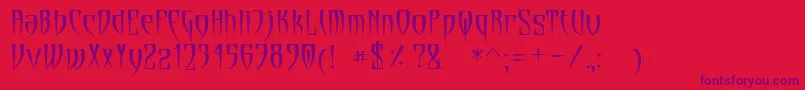 Cryptik Font – Purple Fonts on Red Background