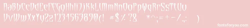 Cryptik Font – White Fonts on Pink Background