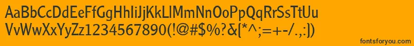 ClearfaceGothicLt45Light Font – Black Fonts on Orange Background