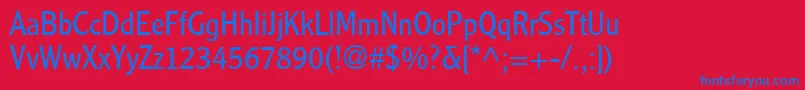 ClearfaceGothicLt45Light Font – Blue Fonts on Red Background