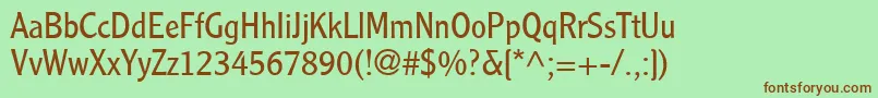 ClearfaceGothicLt45Light Font – Brown Fonts on Green Background