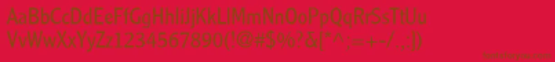 ClearfaceGothicLt45Light Font – Brown Fonts on Red Background