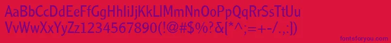 ClearfaceGothicLt45Light Font – Purple Fonts on Red Background