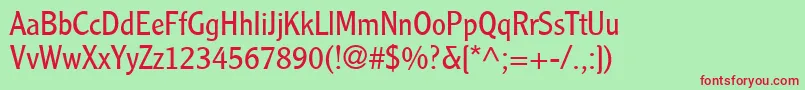 ClearfaceGothicLt45Light Font – Red Fonts on Green Background