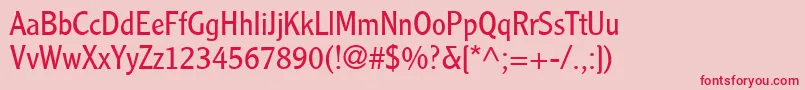 ClearfaceGothicLt45Light Font – Red Fonts on Pink Background