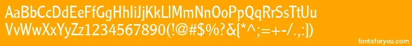 ClearfaceGothicLt45Light Font – White Fonts on Orange Background