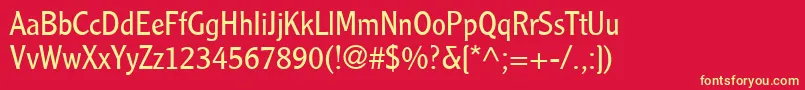 ClearfaceGothicLt45Light Font – Yellow Fonts on Red Background