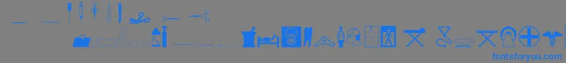 Medicineo Font – Blue Fonts on Gray Background