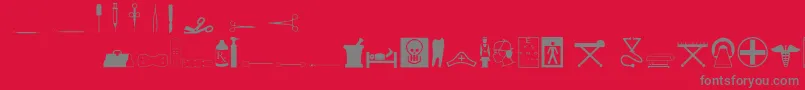 fuente Medicineo – Fuentes Grises Sobre Fondo Rojo
