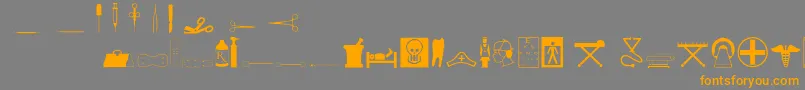 Medicineo Font – Orange Fonts on Gray Background