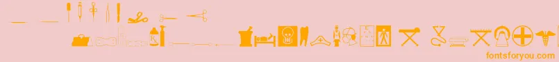 Medicineo Font – Orange Fonts on Pink Background