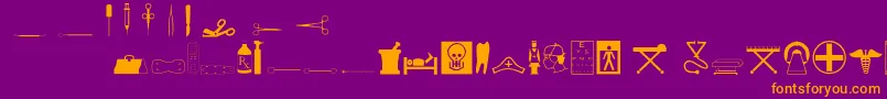 Medicineo Font – Orange Fonts on Purple Background