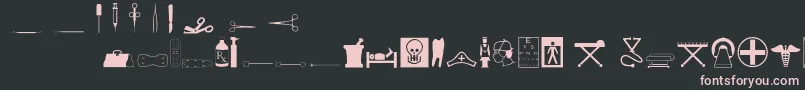 Medicineo Font – Pink Fonts on Black Background