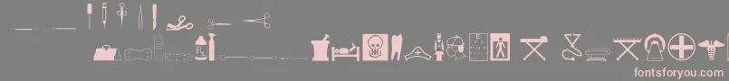 Medicineo Font – Pink Fonts on Gray Background