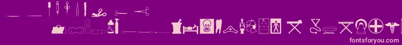 Medicineo Font – Pink Fonts on Purple Background