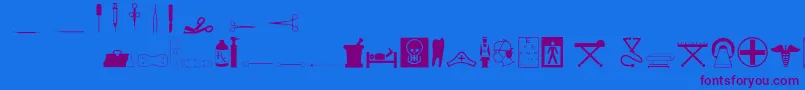 Medicineo Font – Purple Fonts on Blue Background
