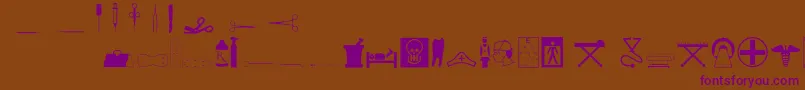 Medicineo Font – Purple Fonts on Brown Background