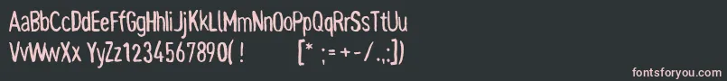 Czcionka Pynkei – różowe czcionki na czarnym tle