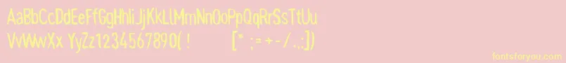 Pynkei Font – Yellow Fonts on Pink Background