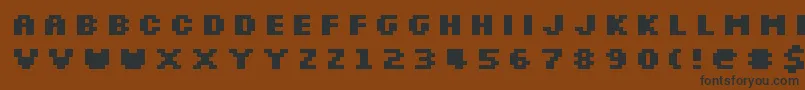 SilkscreenExpandedBold Font – Black Fonts on Brown Background