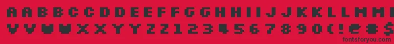 SilkscreenExpandedBold Font – Black Fonts on Red Background