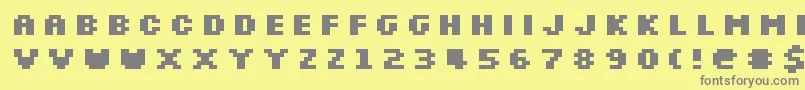 SilkscreenExpandedBold Font – Gray Fonts on Yellow Background