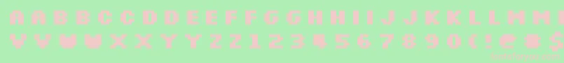 SilkscreenExpandedBold Font – Pink Fonts on Green Background
