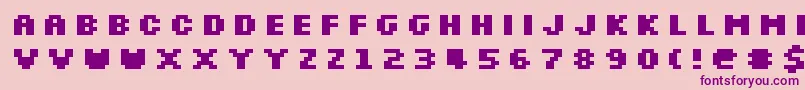 フォントSilkscreenExpandedBold – ピンクの背景に紫のフォント