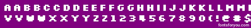 フォントSilkscreenExpandedBold – 紫の背景に白い文字