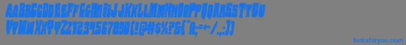 Bogbeastcondital Font – Blue Fonts on Gray Background