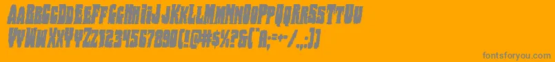 Bogbeastcondital-Schriftart – Graue Schriften auf orangefarbenem Hintergrund