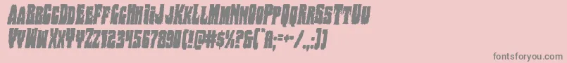 フォントBogbeastcondital – ピンクの背景に灰色の文字